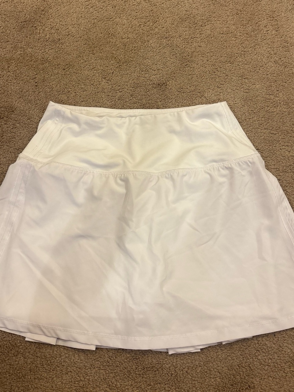 Women’s White Performance Tennis Skort with Built-In Shorts